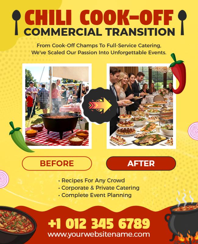 Chili Cook-Off Commercial Transition Flyer Template