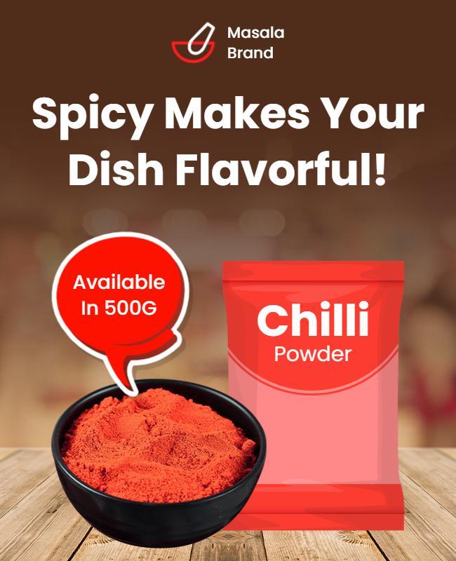 Chilli Powder Spice Promotion Flyer Template