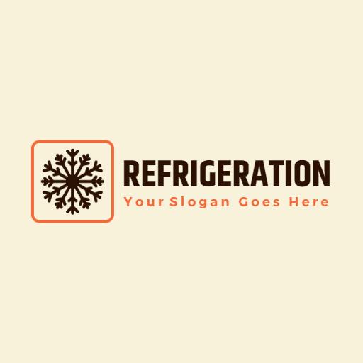 Chilly Snowflake Design Representing Efficient Refrigeration Logo Template