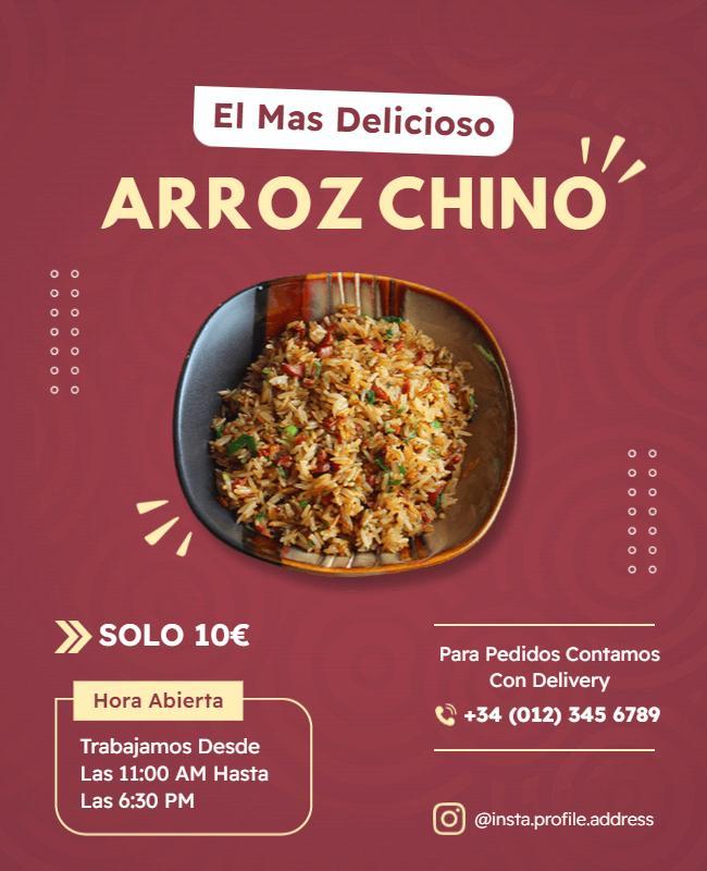 Chinese Fried Rice Promotion Flyer Template