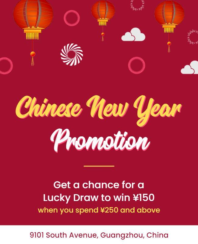 Chinese New Year Promotion Event Flyer Template