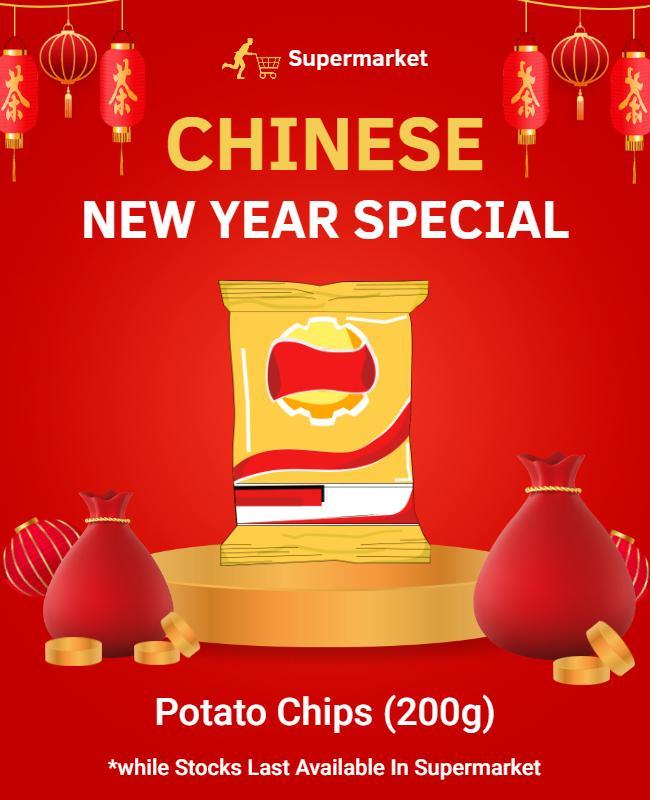 Chinese New Year Promotion Flyer Template