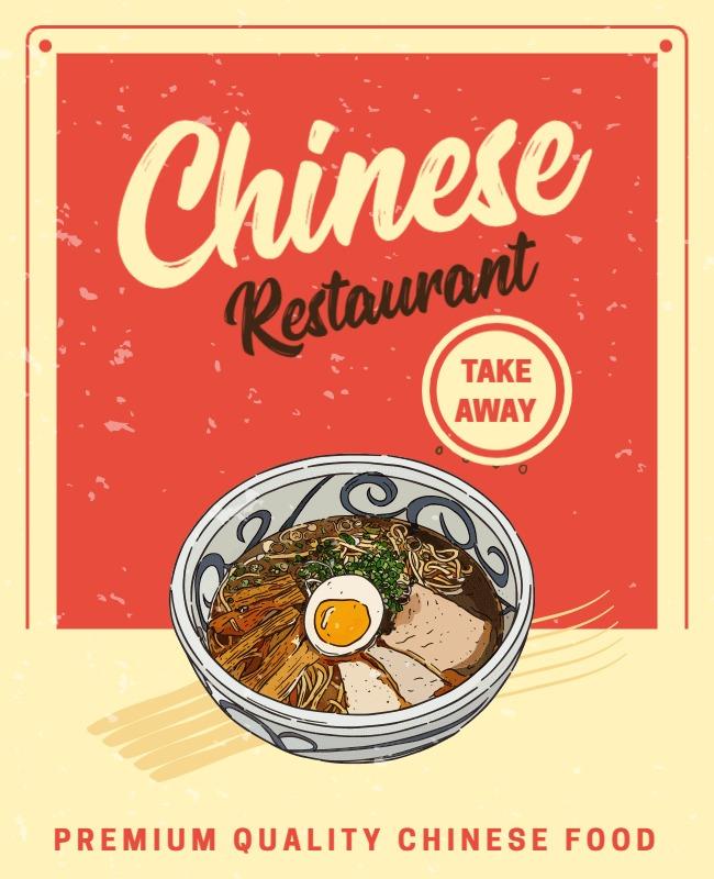 Chinese Restaurant Takeaway Promotion Flyer Template