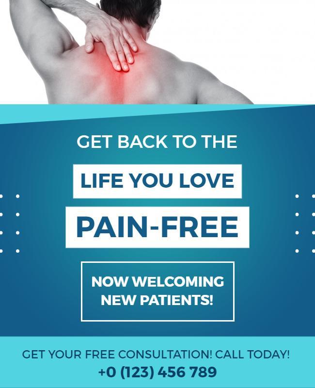 Chiropractic Pain Relief Clinic Flyer Template