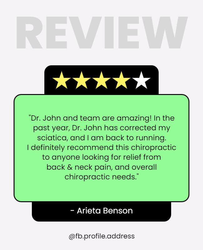 Chiropractic Patient Testimonial Review Flyer Template