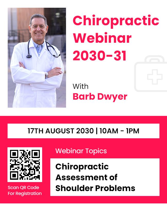 Chiropractic Webinar Online Event Flyer Template