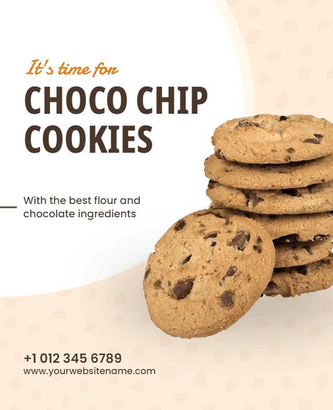 Chocolate Chip Cookie Sale Flyer Template