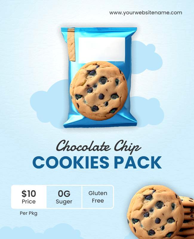 Chocolate Chip Cookies Promotion Flyer Template