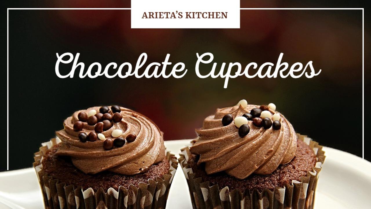 Chocolate Cupcakes Baking Recipe Cooking Channel YouTube Thumbnail Template