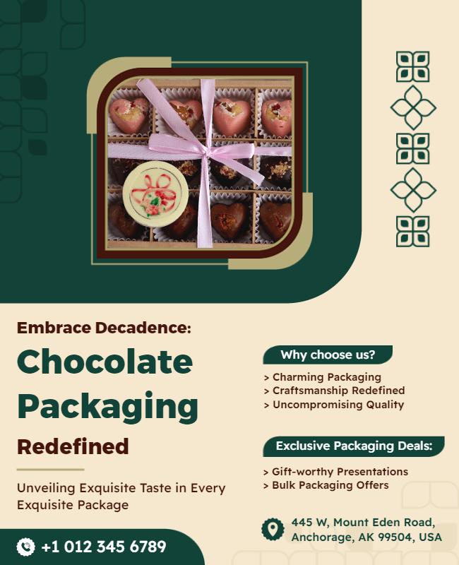 Chocolate Gift Packaging Promotion Flyer Template