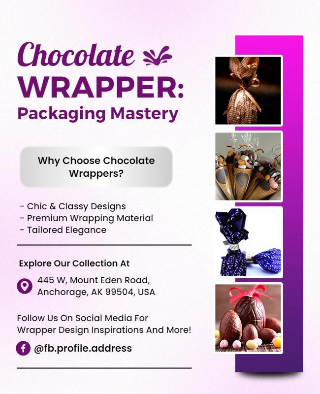 Chocolate Wrapper Packaging Mastery Flyer Template