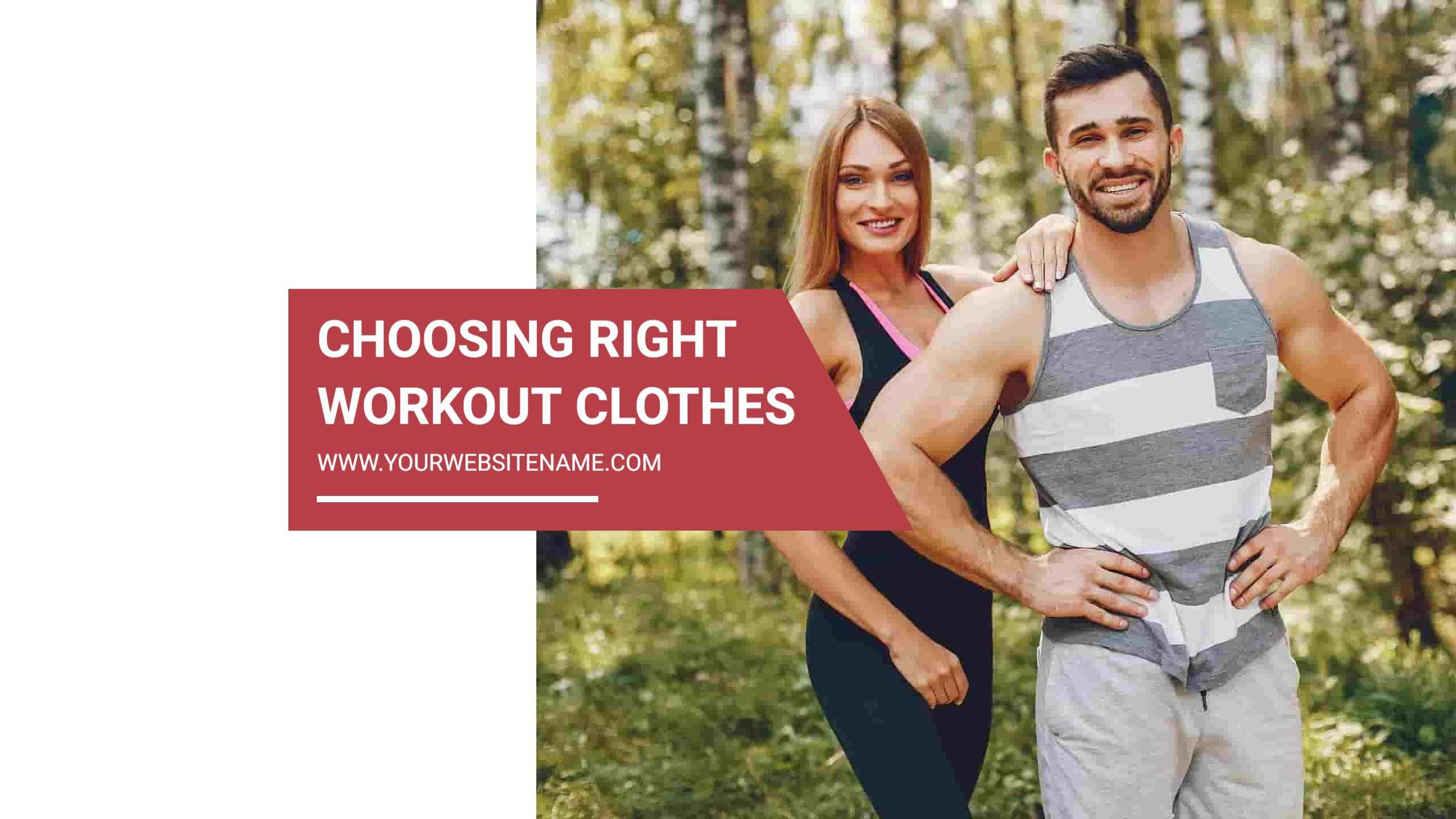 Choosing Right Workout Clothes for Fitness Journey YouTube Banner Template