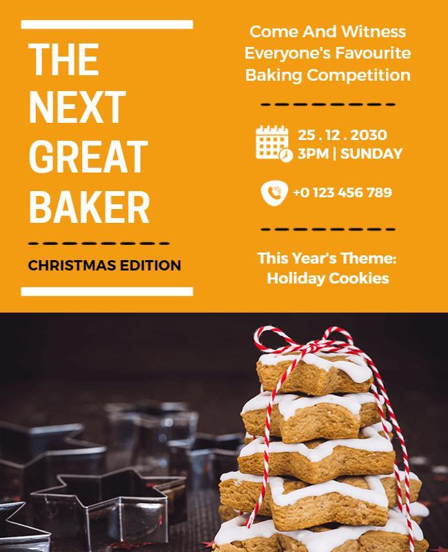 Christmas Baking Competition Event Flyer Template