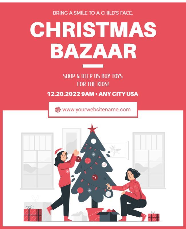 Christmas Bazaar Charity Event Flyer Template