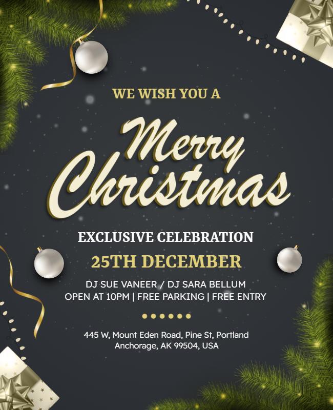 Christmas Celebration Event Flyer Template