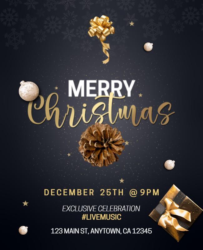 Christmas Celebration Live Music Event Flyer Template