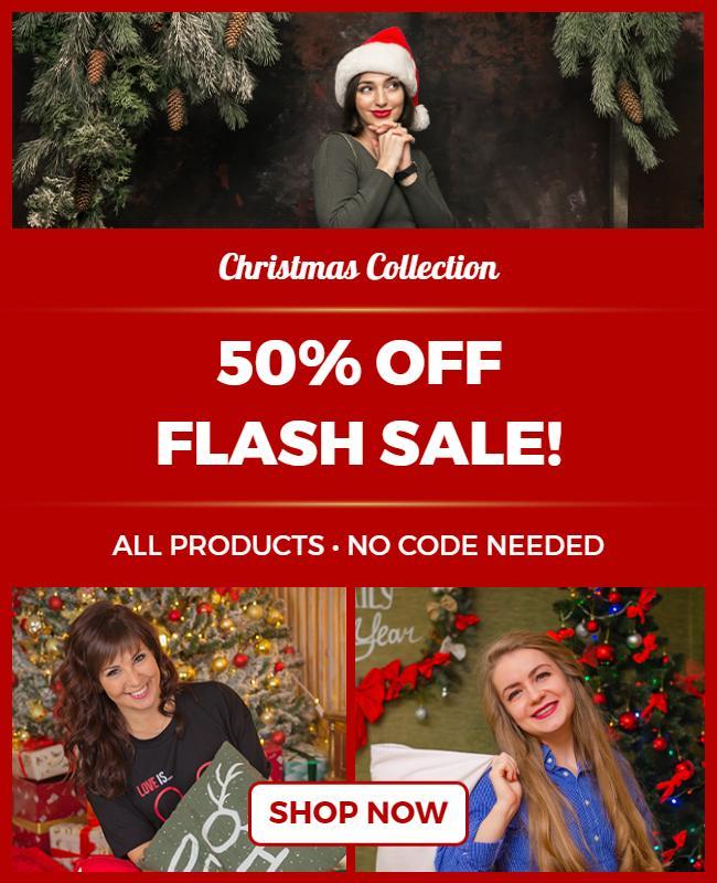 Christmas Collection Flash Sale Flyer Template