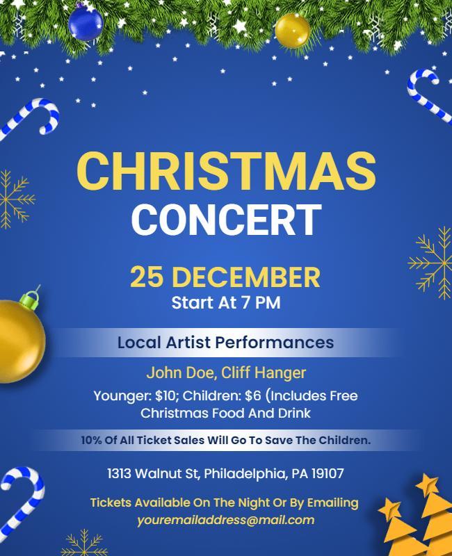 Christmas Concert Event Flyer Template