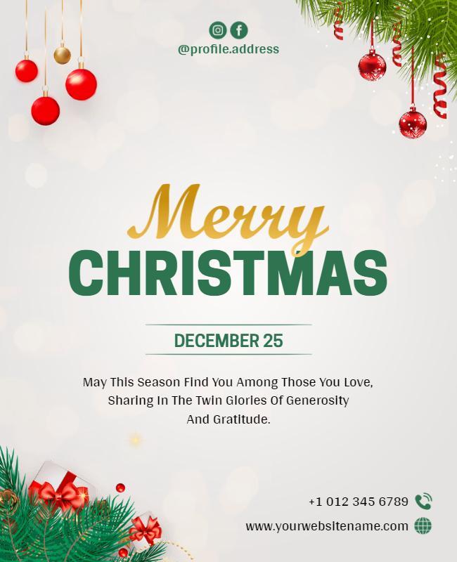 Christmas Day Flyer Template