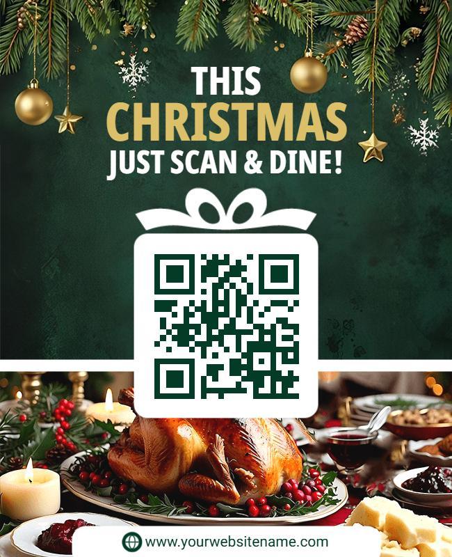 Christmas Dinner Promotion Flyer Template