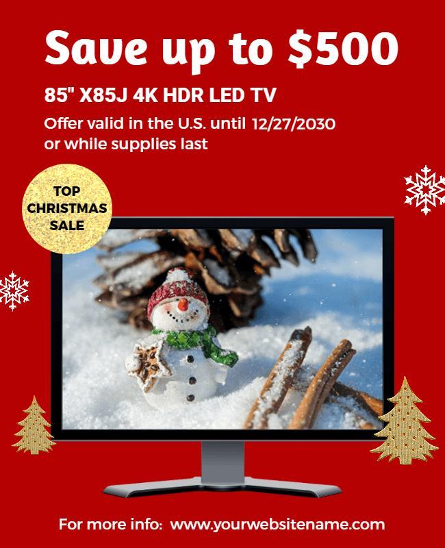 Christmas Electronics Sale Promotion Flyer Template