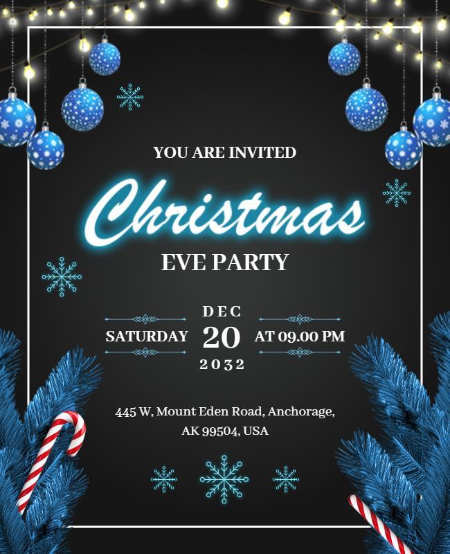 Christmas Eve Celebration Invitation Flyer Template