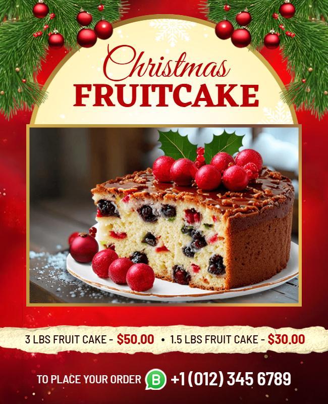 Christmas Fruitcake Holiday Special Flyer Template