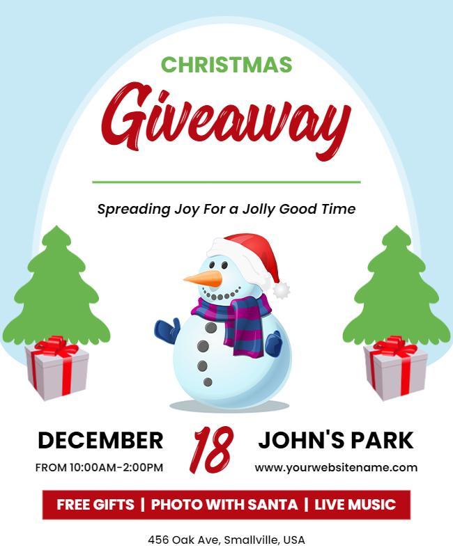 Festive Christmas Giveaway Event Flyer Template