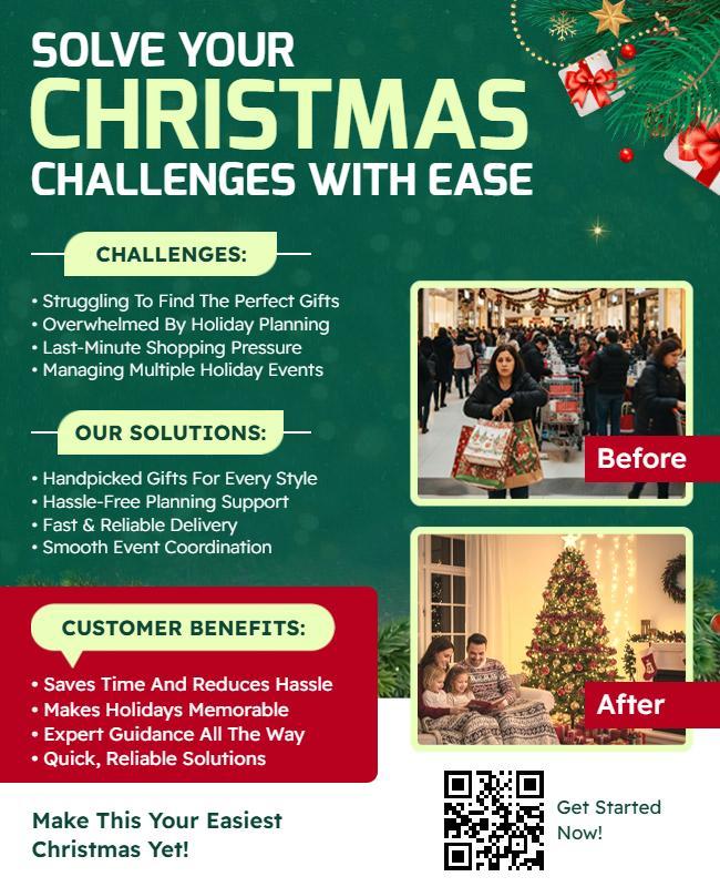 Christmas Holiday Planning Solutions Flyer Template