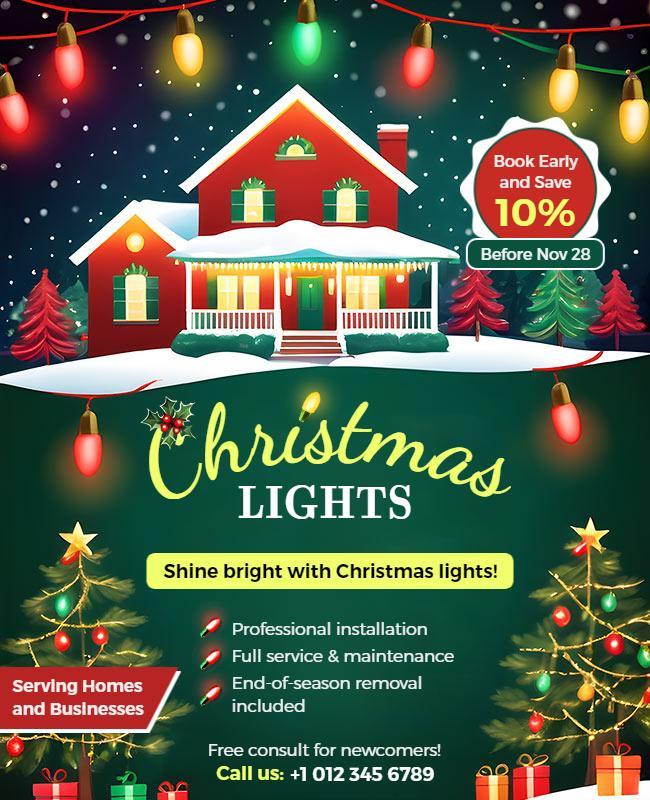 Christmas Lights Installation Service Flyer