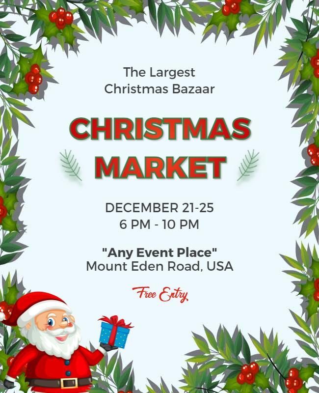 Christmas Market Flyer Template