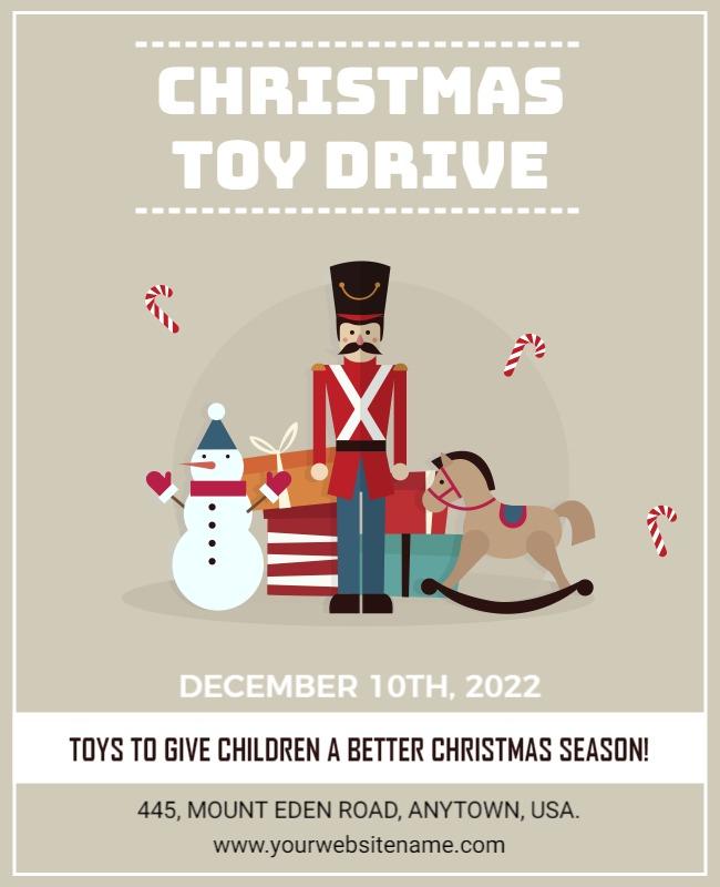 Christmas Toy Donation Event Flyer Template