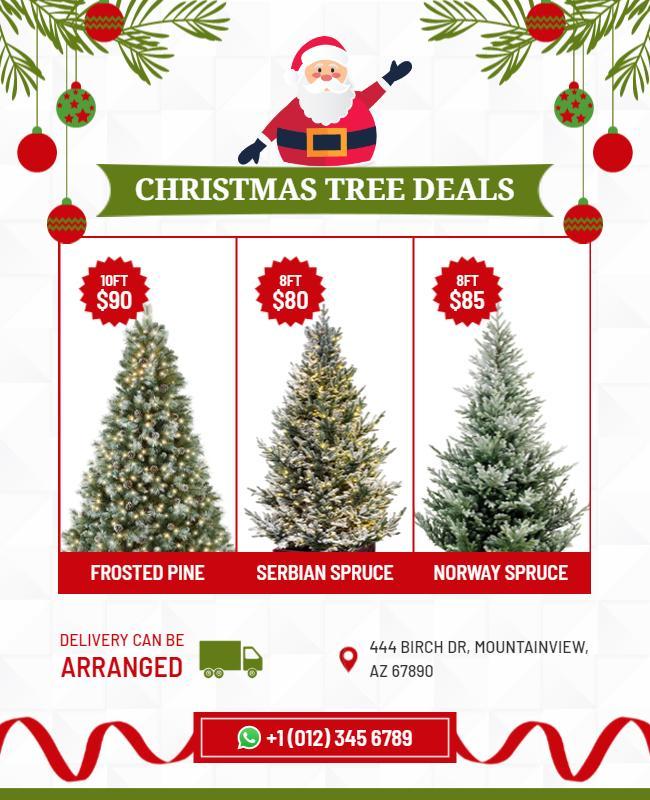 Christmas Tree Deals Promotional Flyer Template