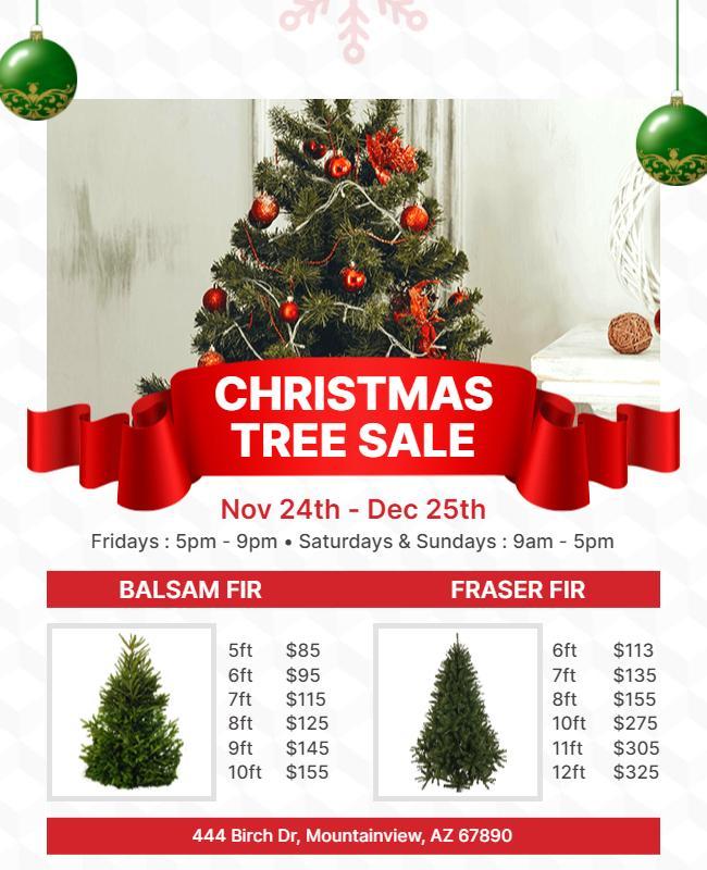 Christmas Tree Sale Event Flyer Template