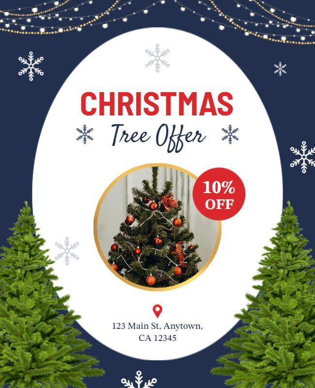 Christmas Tree Sale Promotion Flyer Template