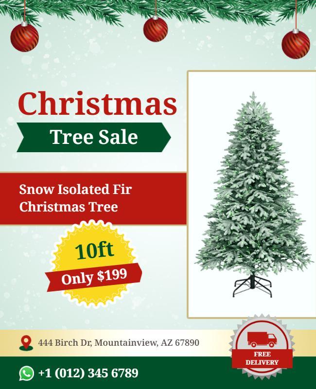 Christmas Tree Sale Promotional Flyer Template