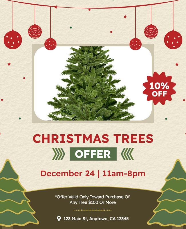 Christmas Tree Sales Event Flyer Template