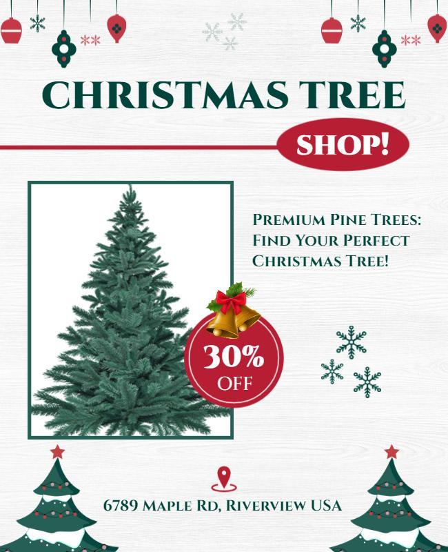 Christmas Tree Shop Discount Flyer Template