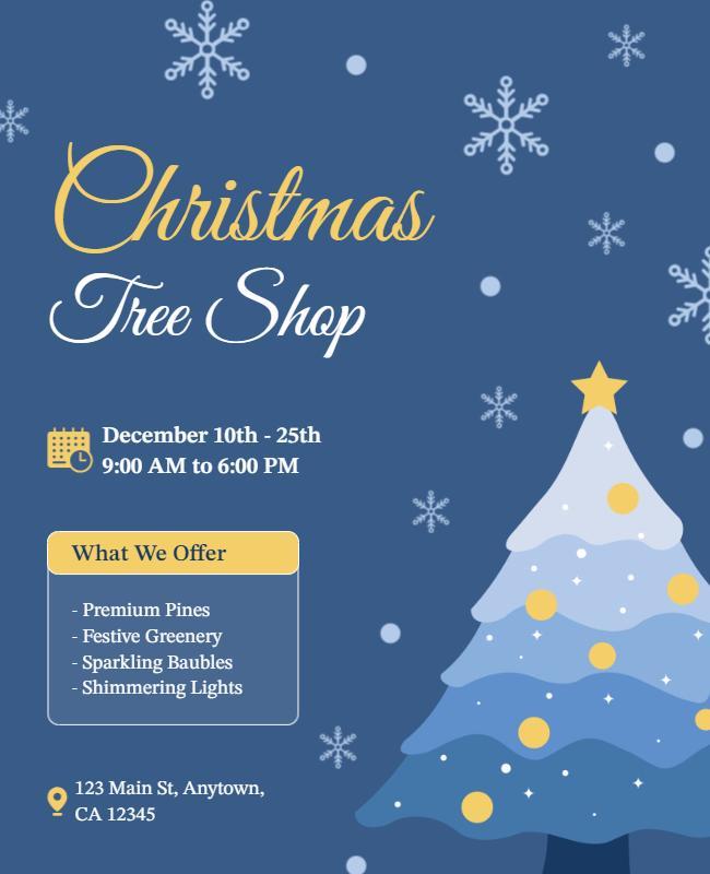 Christmas Tree Shop Holiday Flyer Template