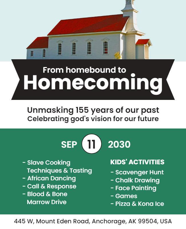 Church Anniversary Homecoming Event Flyer Template