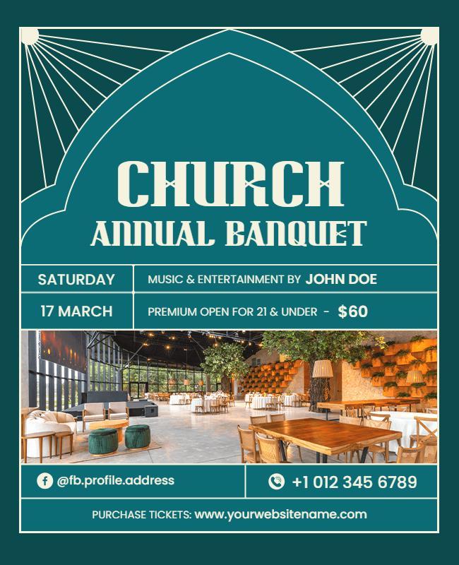 Church Annual Banquet Event Flyer Template