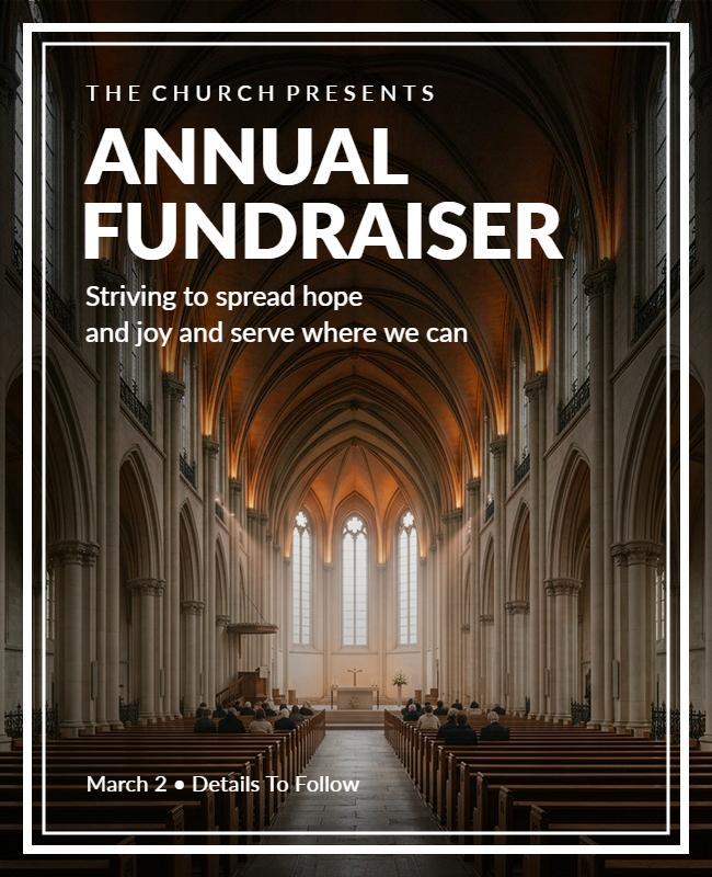 Church Annual Fundraiser Event Poster Template