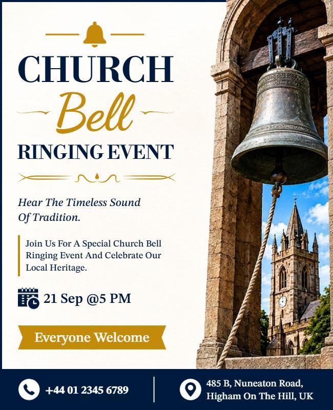Church Bell Ringing Event Flyer Template