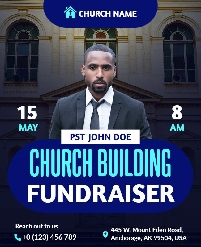 Church Building Fundraiser Event Flyer Template-ucwyrg45103168