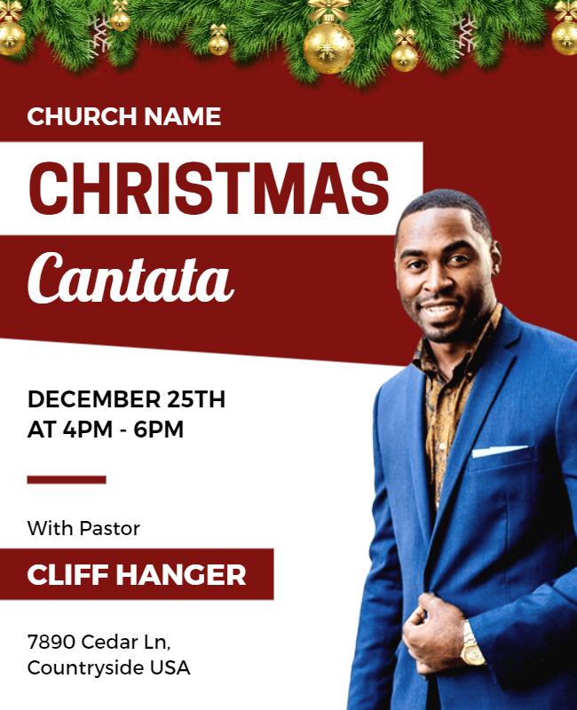 Church Christmas Cantata Event Flyer Template