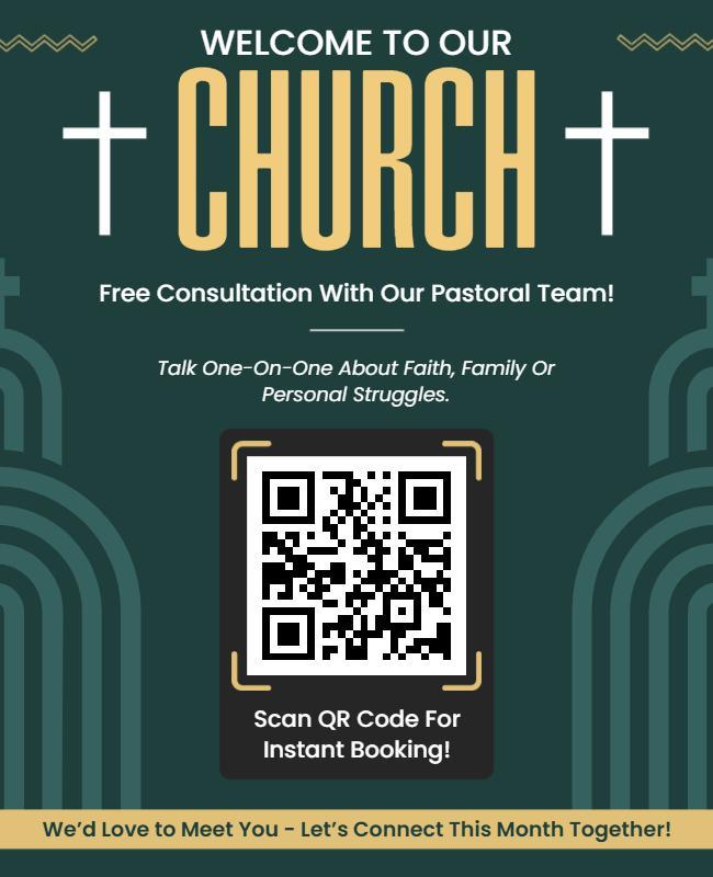 Church Community Consultation QR Code Flyer Template