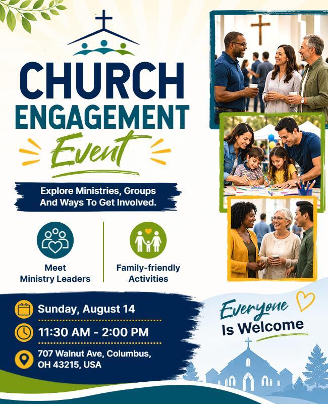 Church Community Engagement Event Flyer Template