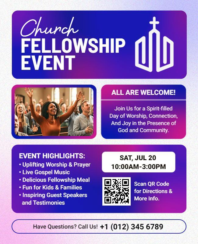 Church Community Fellowship Event Flyer Template