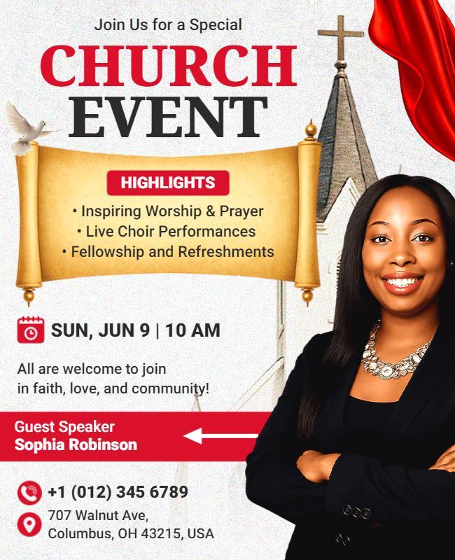 Church Community Gathering Event Flyer Template