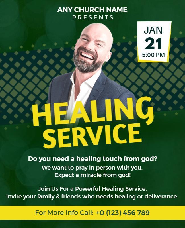 Church Community Healing Service Flyer Template